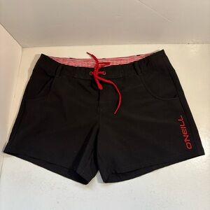 🛍️3/$30 O’Neill women’s black board surf swim shorts in‎ size large